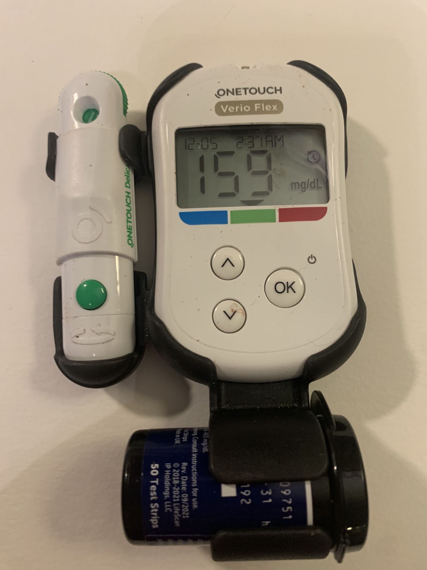 One Touch Verio Glucometer with Lancets and Test Strips