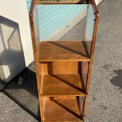 Vintage rare Los Angeles times newspaper wooden display stand for store or newsstands