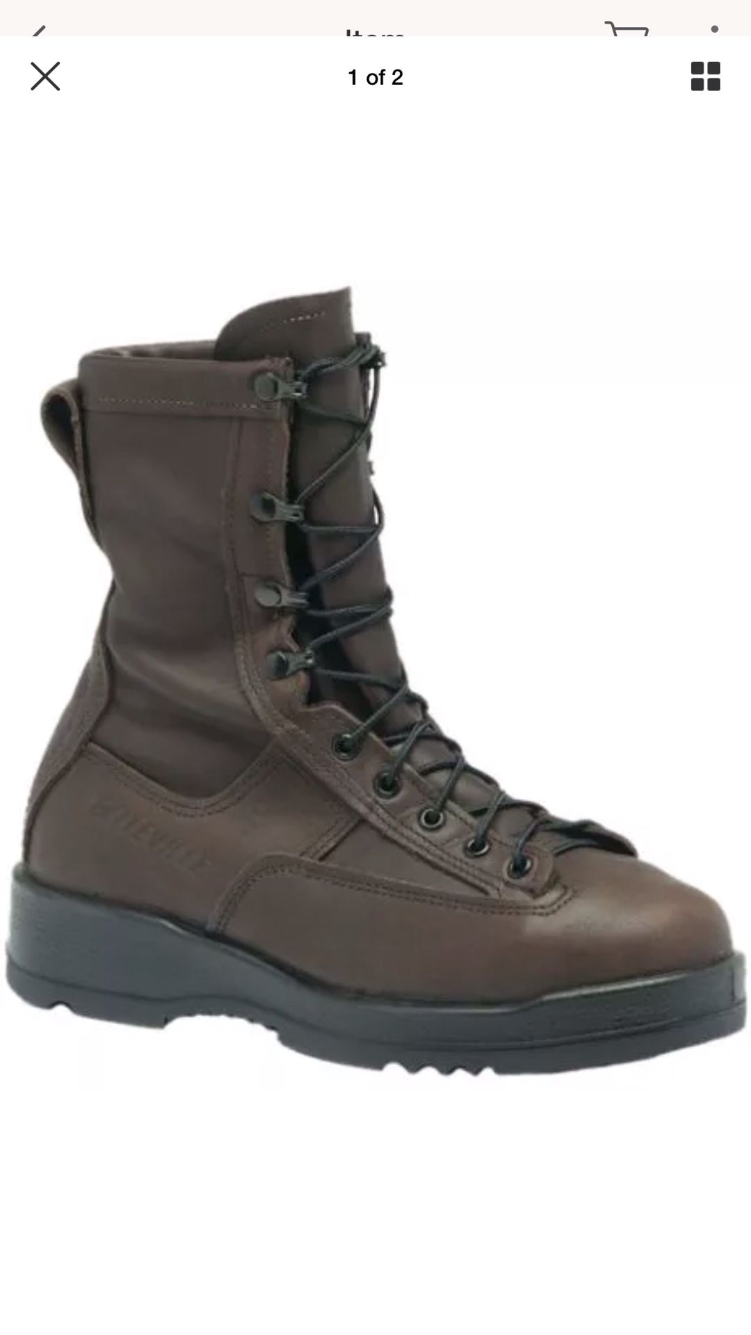 MENS BELLEVILE MILITARY BOOTS BROWN SZ 8 & 11