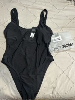 Black Open Back Fashion Nova Swimsuit
