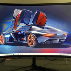 Dell Computer + Curved Monitor .