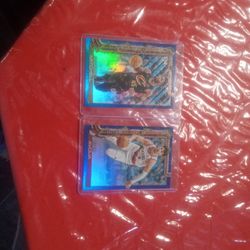 Donovan Mitchell and Deni Advija Topps Holiday Blue Parallels 