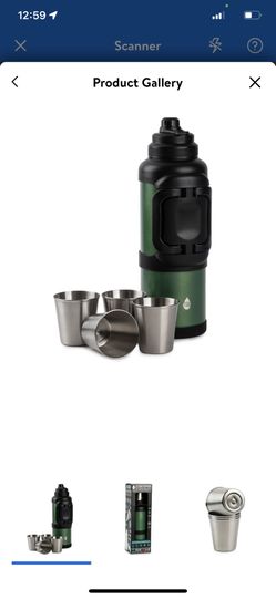 TAL stainless steel Zeus 4L tumbler, green, with 4 12 oz stacking cups