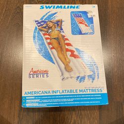 American flag one person inflatable pool floaty