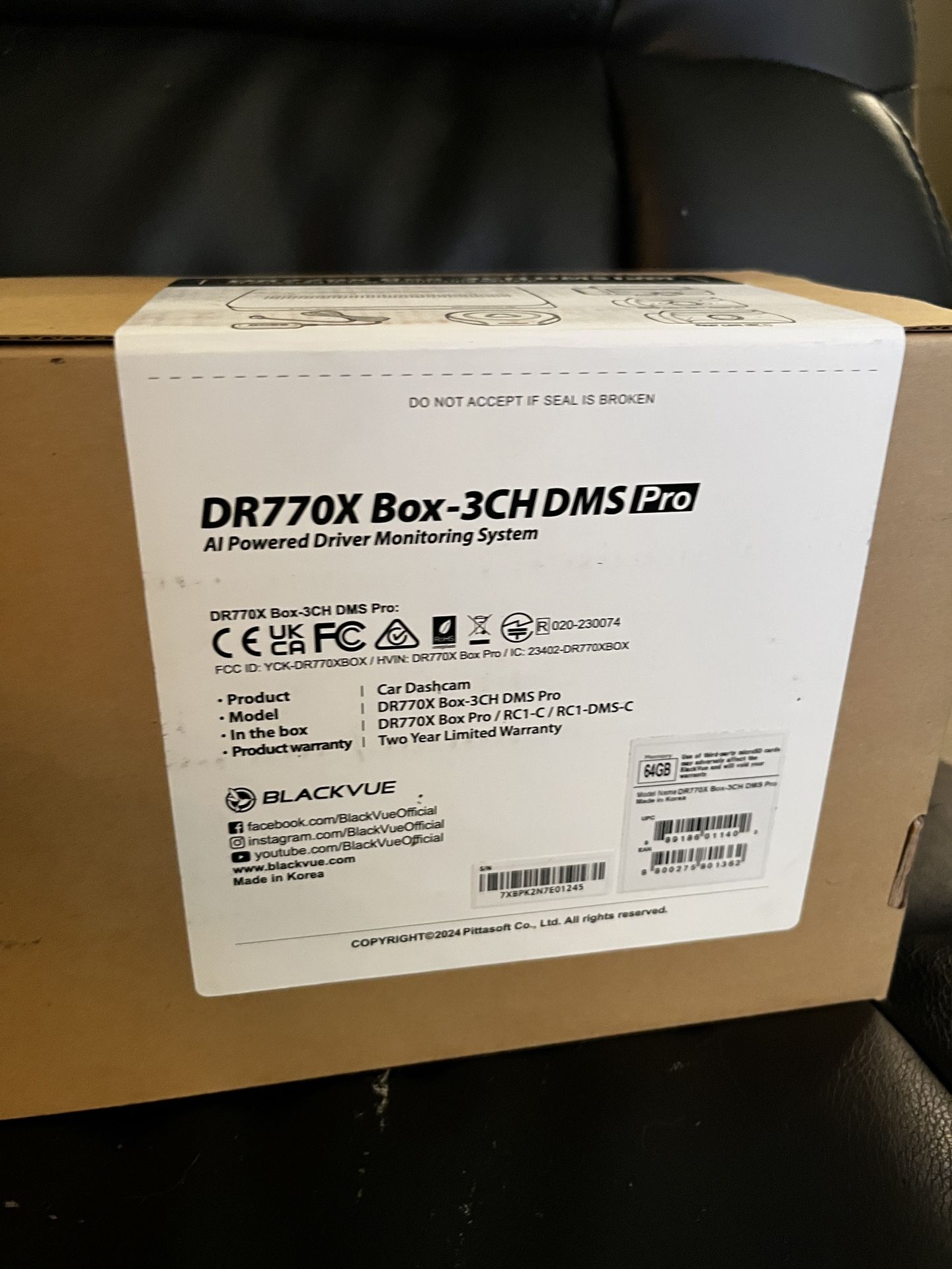 3 Camera HD Dashcam w/ Recording Box