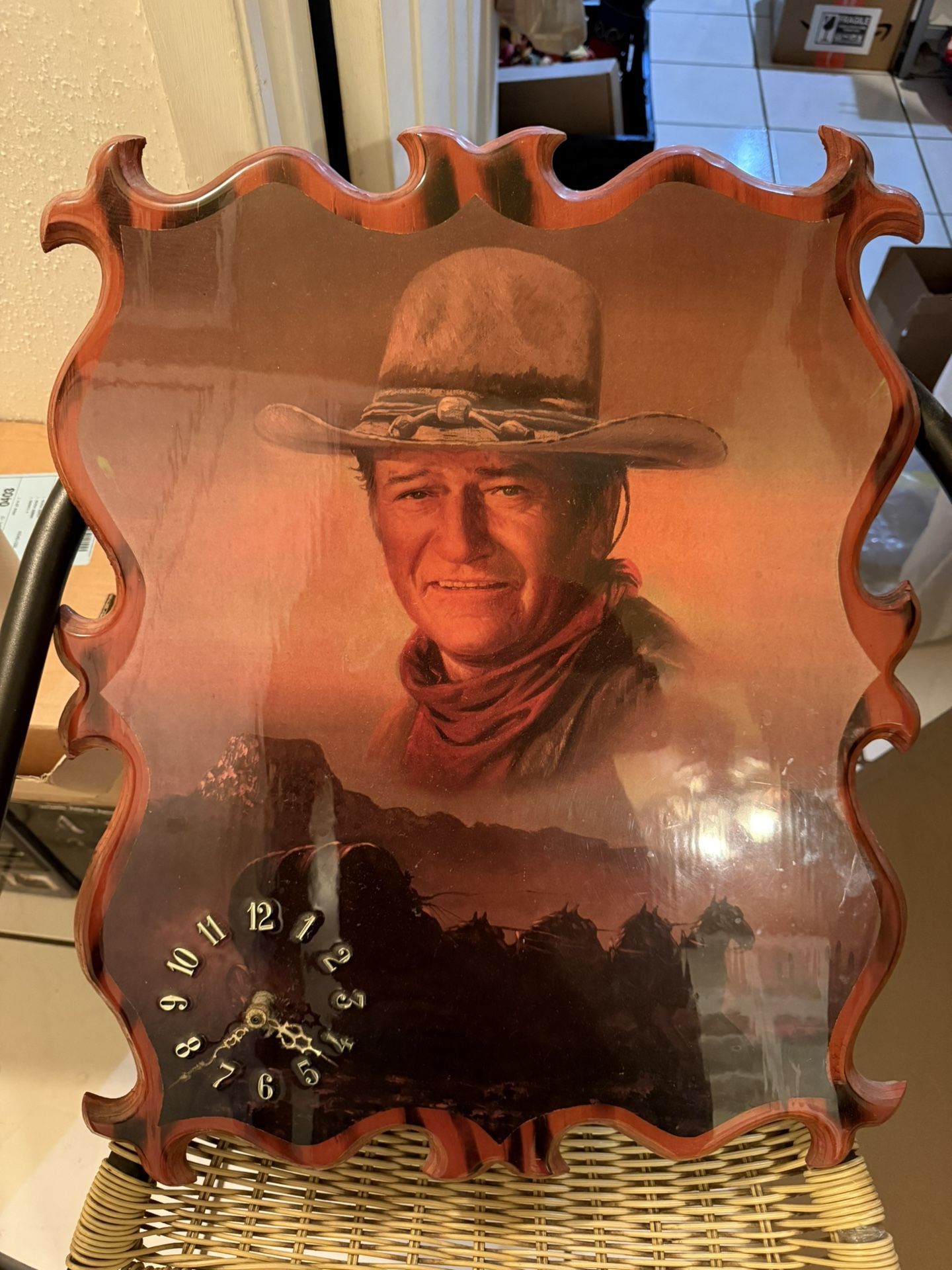John Wayne clock (Wood ) 