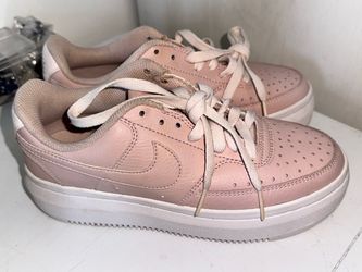 Nike Court Vision Alta Women’s Pink/White Low Top Leather Lace Up DM0113-600