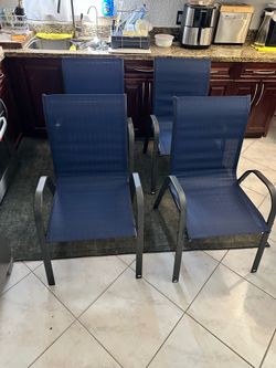 NEW AMOPATIO Patio Chairs Set of 8  Easily Set Up Stackable Outdoor Dining Chairs with High Back