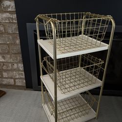 Cute Portable 3 Basket storage Shelf. 