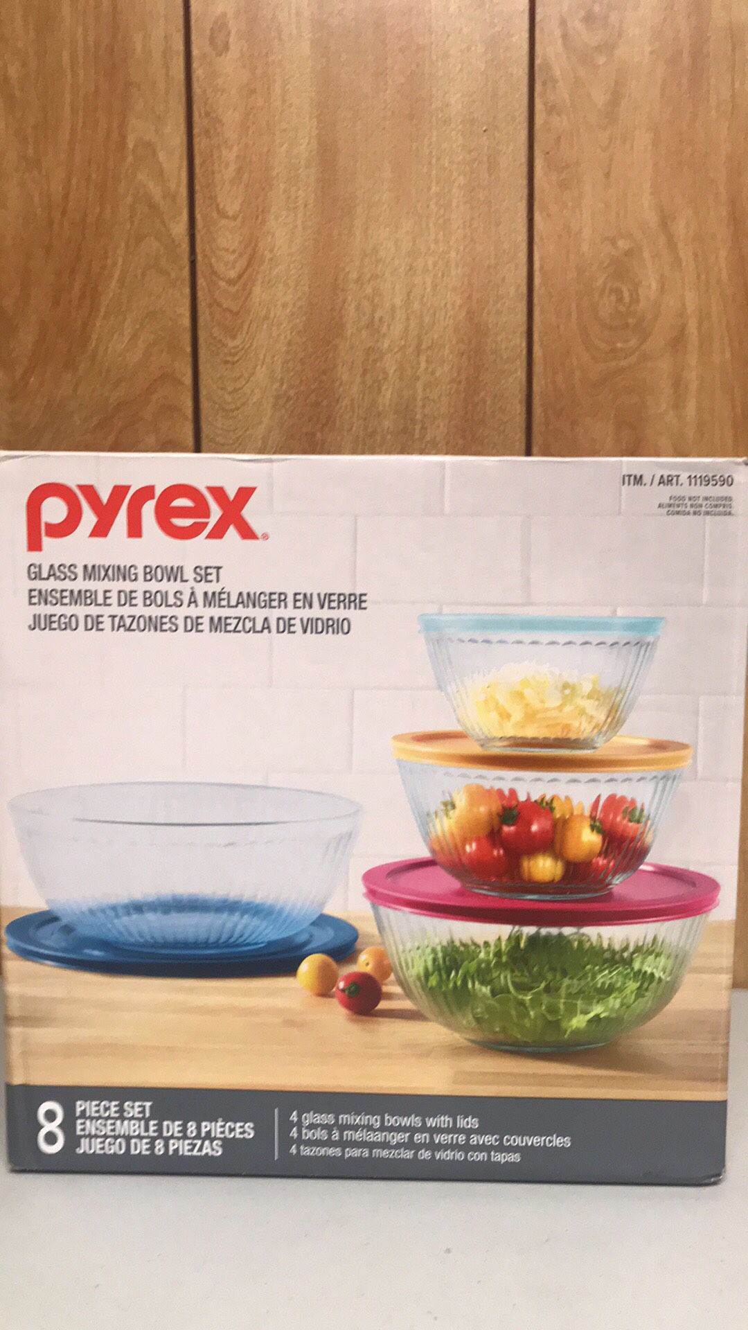 Pyrex glass bowl set 6 piece