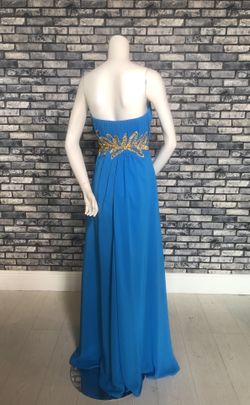 Blue/gold Dress (small)