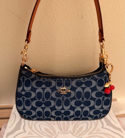 Coach Signature Denim  Shoulder Bag
