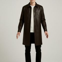SANDRO POZZT, S-M, SOFT NAPPA BLACK LEATHER SHIRT / JACKET. EXCELLENT CONDIRION.