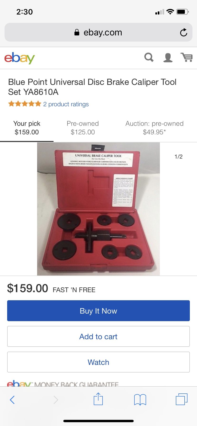 Universal blue point Disc brake caliper tool