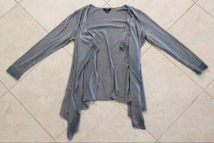 Women's Liz Claiborne Career Cardigan 1X Gray