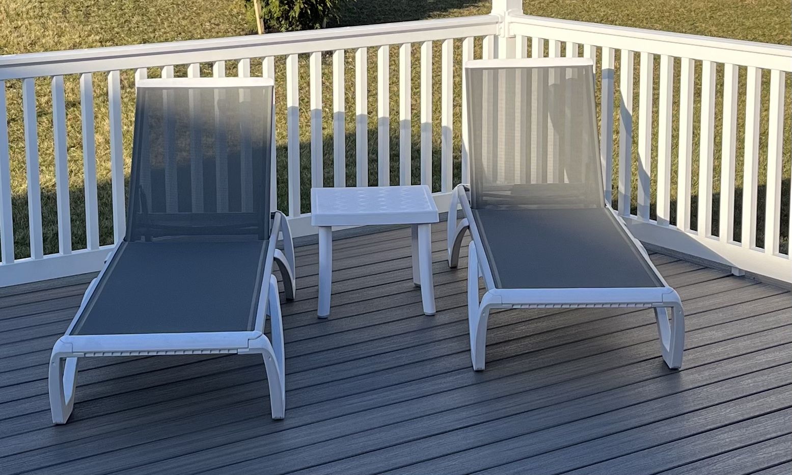 Pvc Double Chair Two PVC Lounge Chairs And Small PVC Table for Sale in Barnegat, NJ ...
