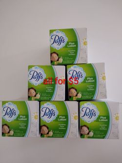 Puffs Plus Lotion Facial Tissues, 1 Cube Box, 56 Tissues Per Cube , 2-PLY