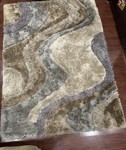 Beige and brown rug5x7