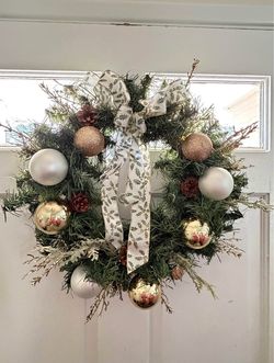 Decorated Christmas Holiday Wreath