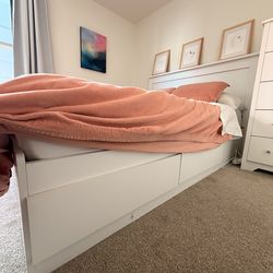 Bed Frame + headboard (queen size)