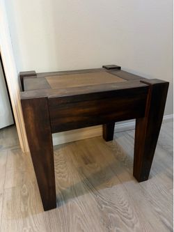 Wood side table