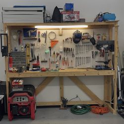 Workbench 8' wide x 19" deep x 7' tall