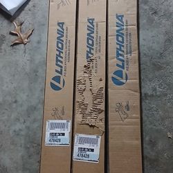 3 New Lithonia 48" Shop Lights Bare Standard Double LED