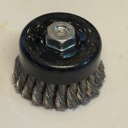 CGW 60540 Knot 4" Wire Cup Brush Fast Cut .020 Stainless 1-1/4" Trim 5/8"-11 AH