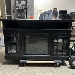 TV Stand With Working Fire Place 
