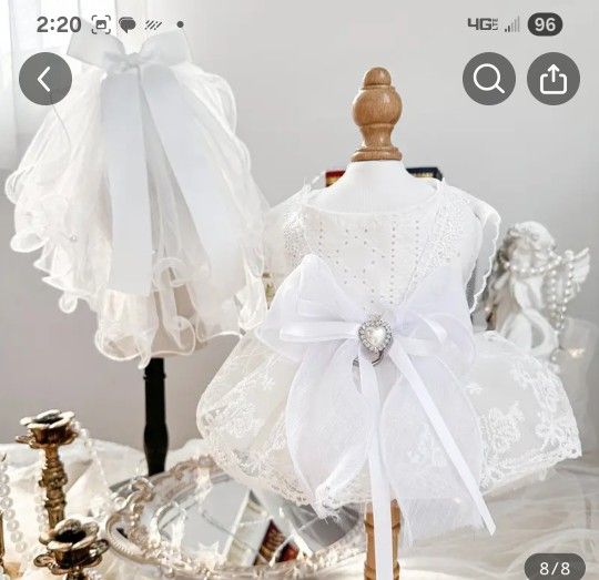 Wedding Dress With Vail For Your Dog