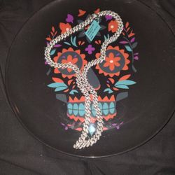 SILVER 24 INCH MONACO CUBAN LINK CHAIN WITH MOISSANITE