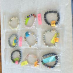 36 healing stone bracelets all real