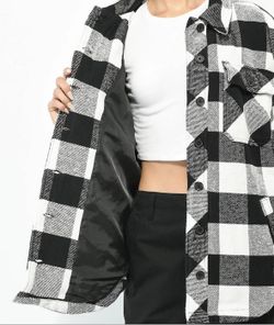 Empyre Black & White Plaid Jacket – Oversized Small – Unisex
