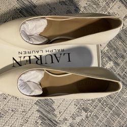 Laurens Ralph Lauren Women's Lanette Nappa Leather Pump, Soft White, size 5 New