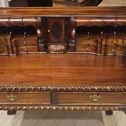 Antique Mohonagy chippendale escritoire