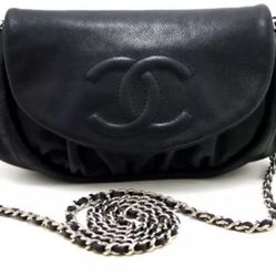 Half Moon Caviar Leather Bag