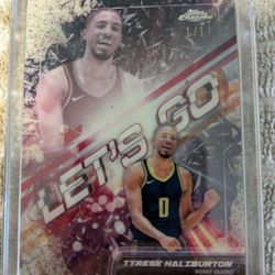 💥Wow 1 of 1💥Tyrese Haliburton 💥2024 Topps 🔥Chrome 🔥