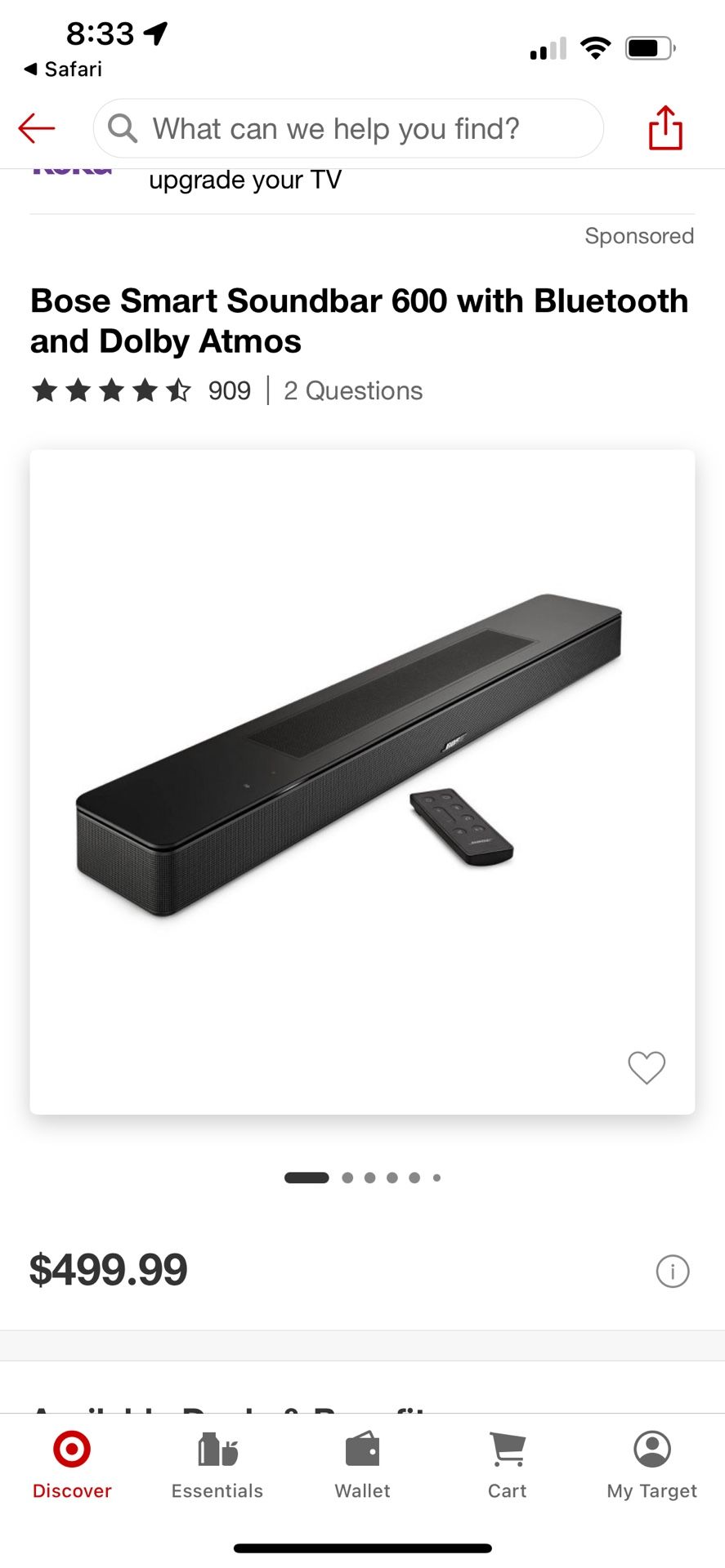 Bose - Smart Soundbar 600 with Dolby Atmos and Voice Assistant - Black