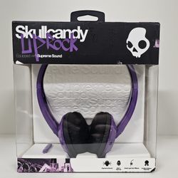 Lot of Brand New Skullcandy Supreme Sound Uprock Corded Mic Headphones in Purple - 4 units
