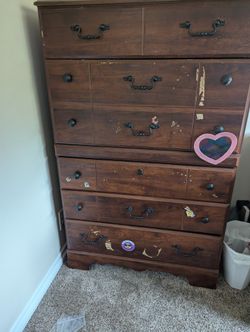 Real Wood Chest With 5 Drawers