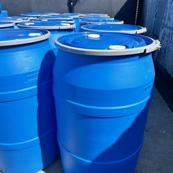 55 Gallon Plastic Barrels