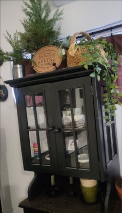 Black Wood Shelf Cabinet is great in any room , restroom,  kitchen bedroom, entry way