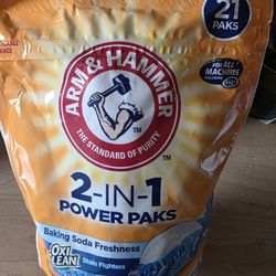 Arm & Hammer Laundry Detergent Pods, 21 count per pack. 1 pack for $4 or 6 pks for $20 FIRM! Pick up in Garland 75042 by appointment