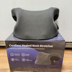 [Brand New] Wireless Heated Neck Stretcher for Pain Relief, Portable Cordless Neck Shoulder Cervical Traction Device with Graphene Heating Pad No Smel