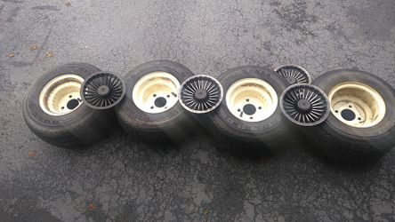 Golf cart wheels and tires
