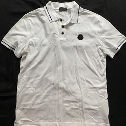 White Moncler Polo 