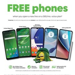 Iphone 11 New line $49.99 Iphone 12 New line $99.99