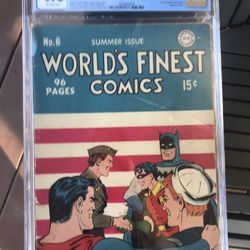 World’s Finest Comics #6 (1942) CGC 4.0 - Patriotic Fred Ray WWII Troops Cover 