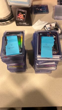Lot of Sports Cards in  Holders 5$ each vary from 5-7 dollars on eBay