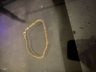 Veronese Italy 8.5”Gold Vermeil Over Sterling Silver Confetti 4mm bracelet